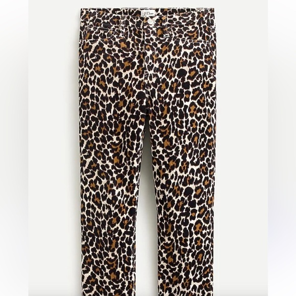 J Crew Corduroy Leopard Print Pants - Picture 1 of 7